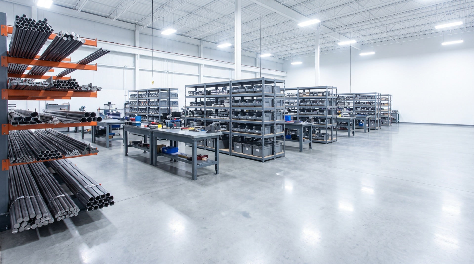 Material handling systems on a manufacturing production floor