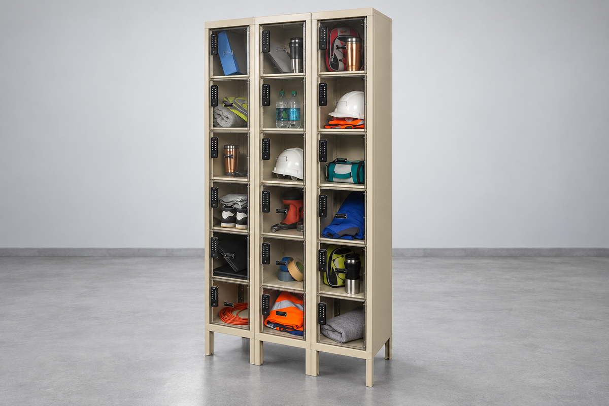 Electronic Access Lockers with Clear Doors