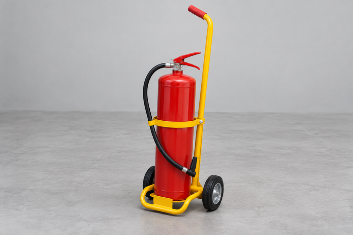 Fire Extinguisher Carrier for Floor or Wall Storage