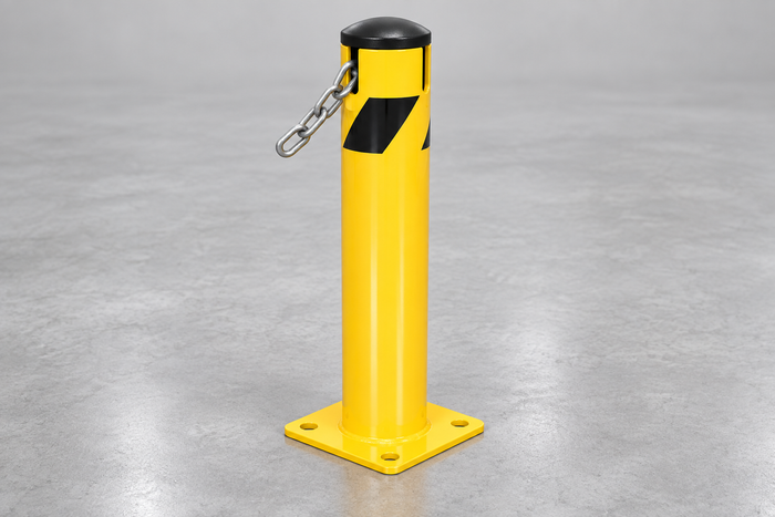 Steel Pipe Bollard with Chain Slots