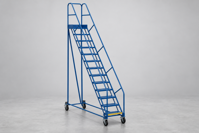 Rolling Warehouse Ladders (12-16 Step)