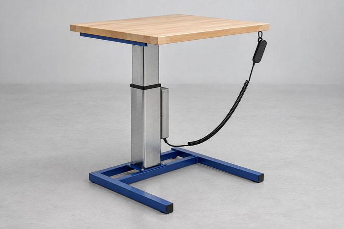 Linear Actuated Adjustable-Height Work Bench