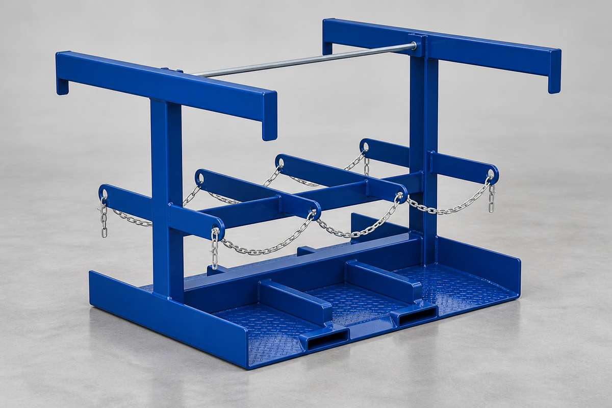 Fork Truck LP Tank Caddy for Six LP Gas Cylinders