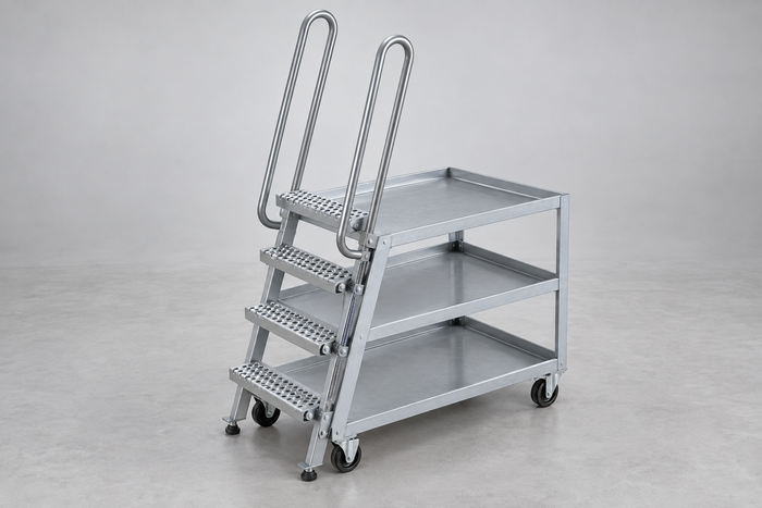 Stockpicker Trucks with Built-In Ladder, Steel or Aluminum