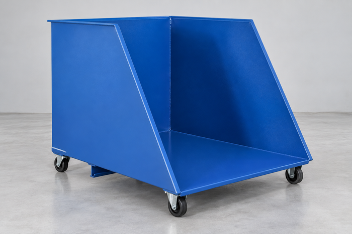 Open Ended Steel Dumping Hopper