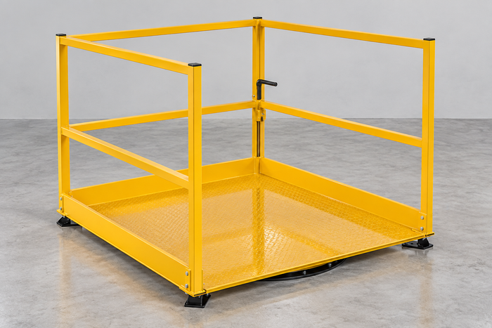 Rotating Mezzanine Safety Gate System