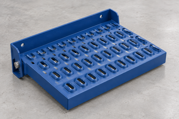 Serrated Steel Fold-Up Steps