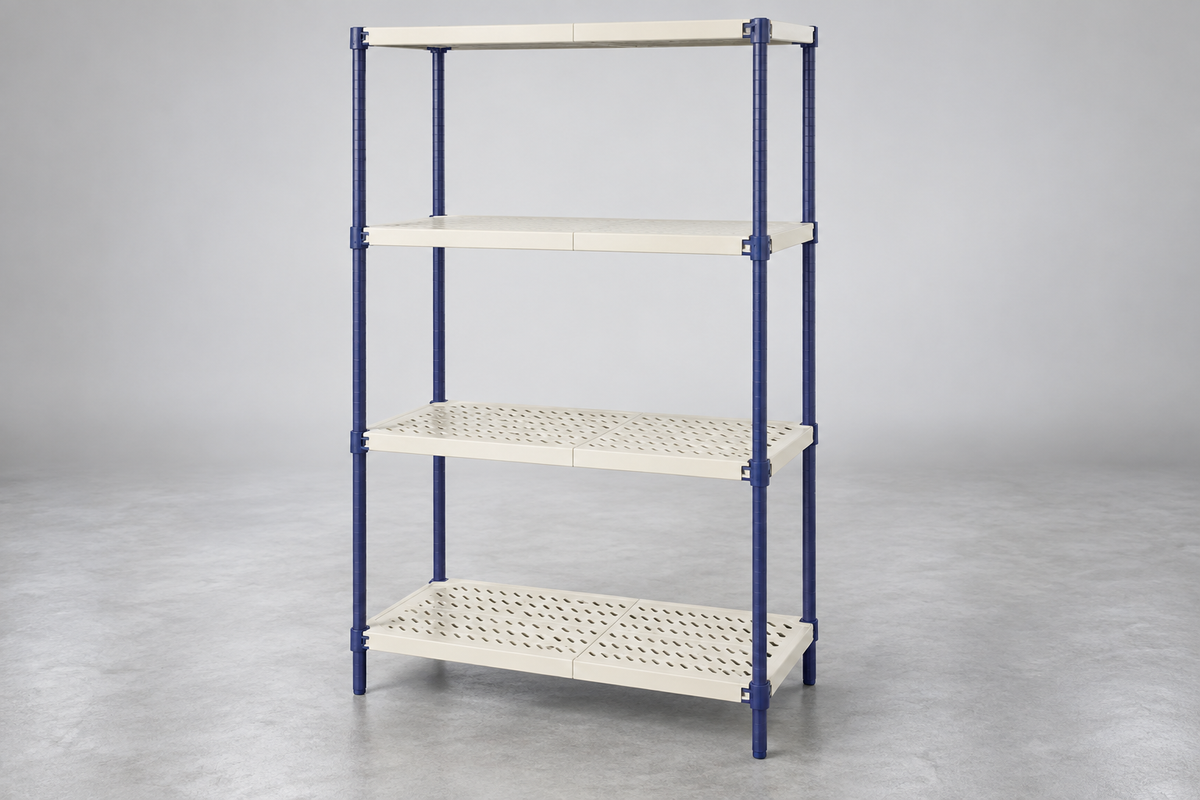 1 Box Wire Plastic Mat Shelving Unit