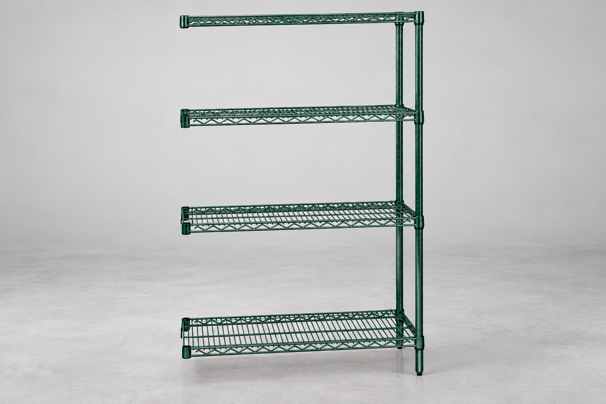 Green Epoxy Wire Shelving Add-On Unit