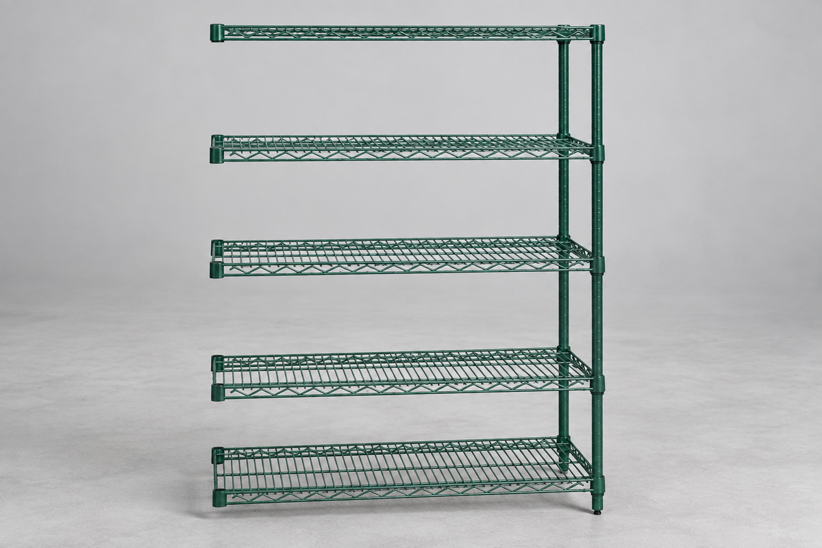 Green Epoxy Wire Shelving Add-On Kit