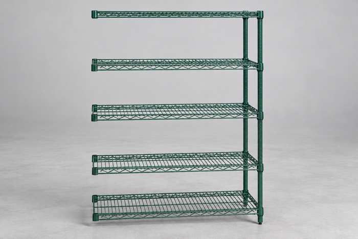 Green Epoxy Wire Shelving Add-On Kit