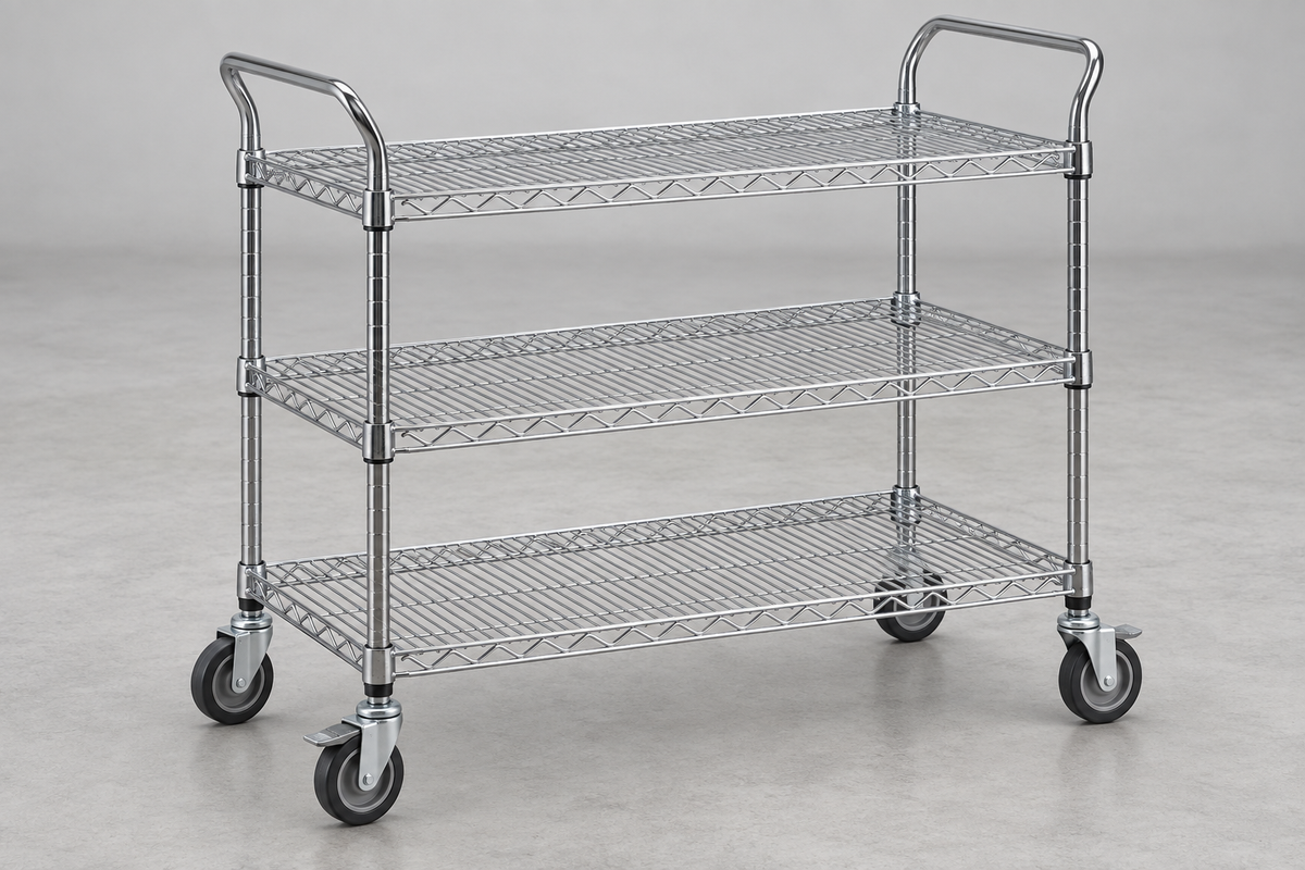 3 Wire Shelf Utility Cart