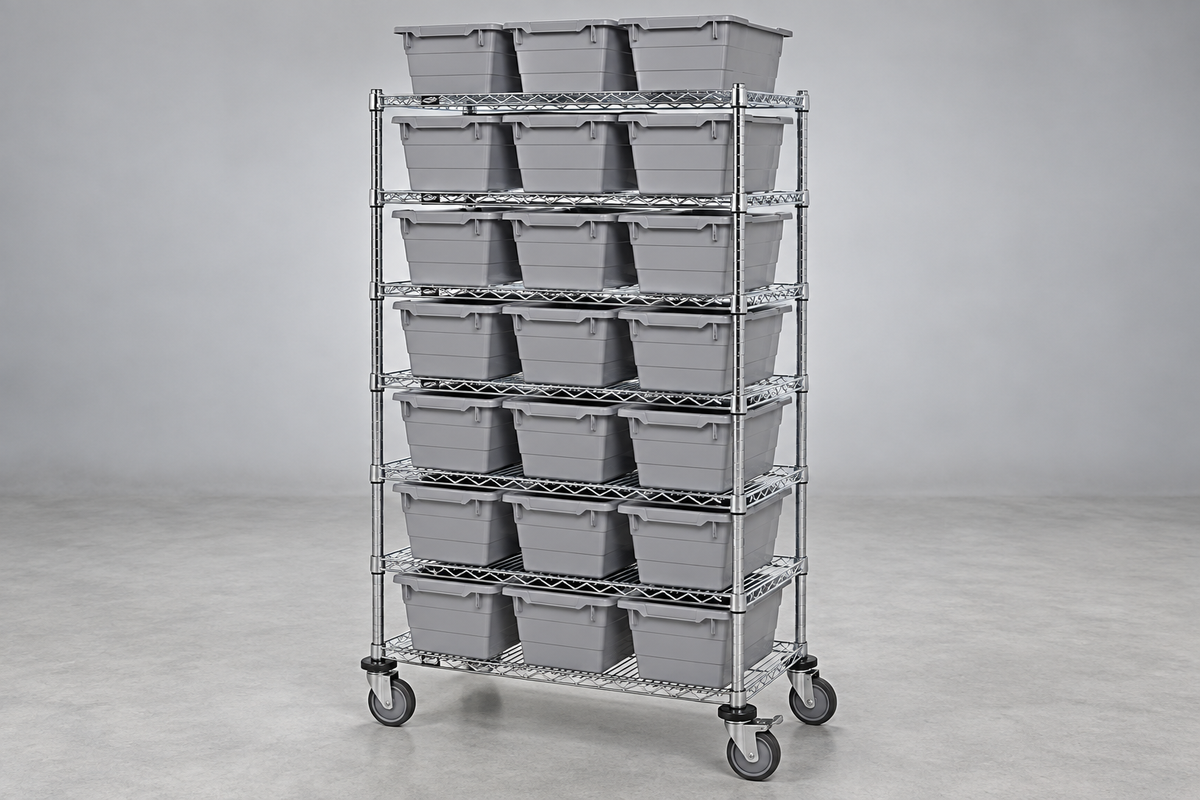Mobile Wire Shelving System