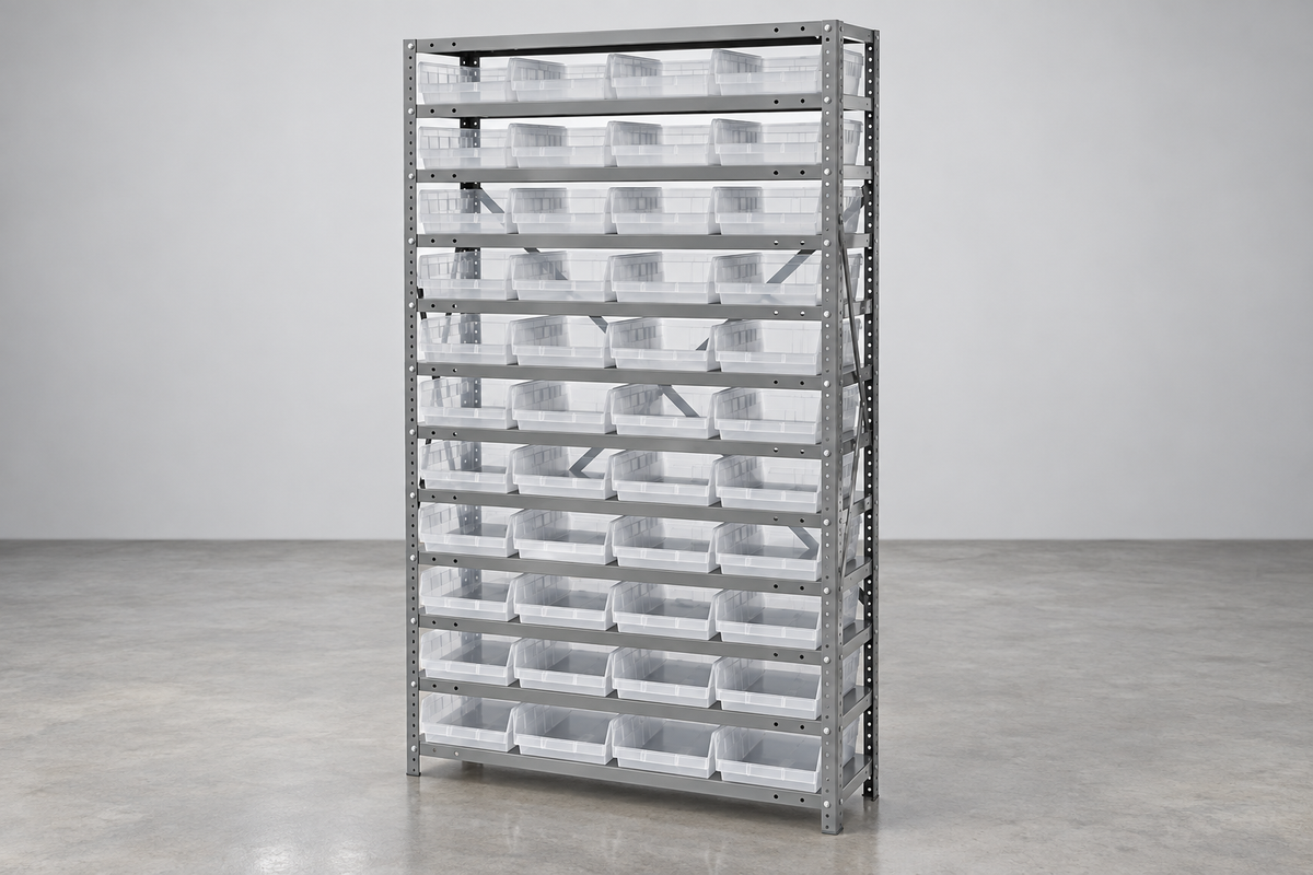Clear Shelf Bin System