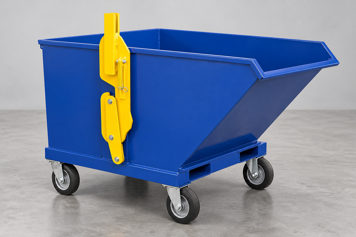 Overhead Self Dumping Bin for Construction Job Sites