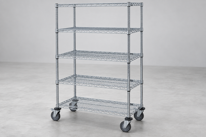 Mobile Wire Stem Caster Cart