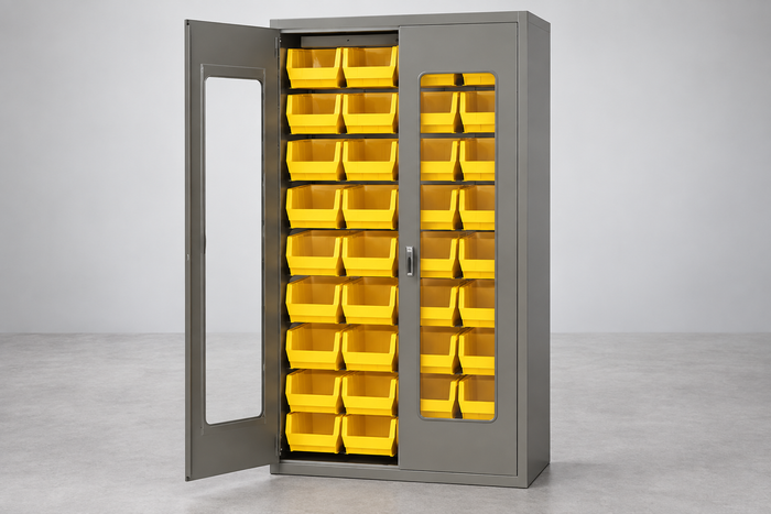 Security Bin Cabinet, 36" Wide