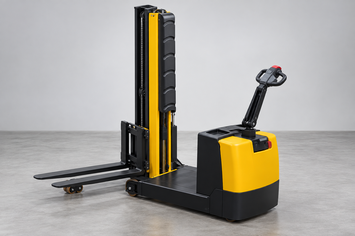 Counter Balanced Narrow Stacker w/ Multi-Use Attachments