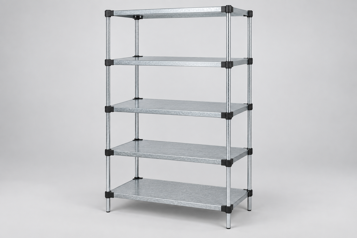 Galvanized Solid 5-Shelf Kit