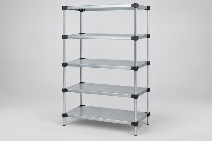 Galvanized Solid 5-Shelf Kit