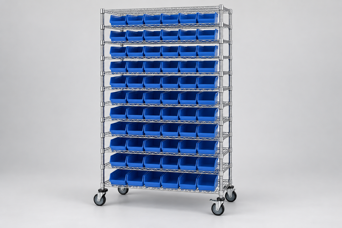 High-Density Wire Shelving System