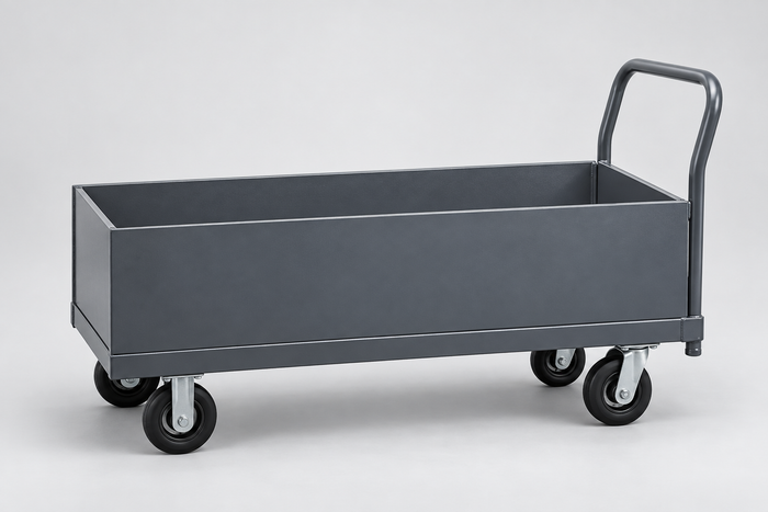 Deep Box Platform Truck With 12 in. Sides, 2,000 lb Capacity