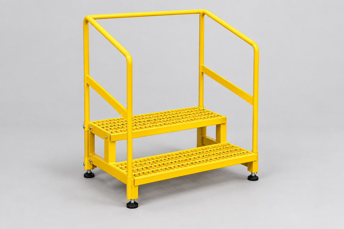 Adjustable Step Stands with Handrail