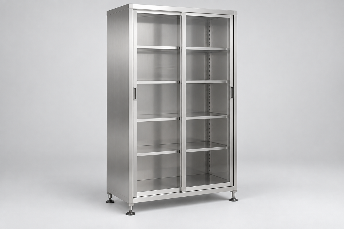 Wire Security Shelving Unit with Sliding Door