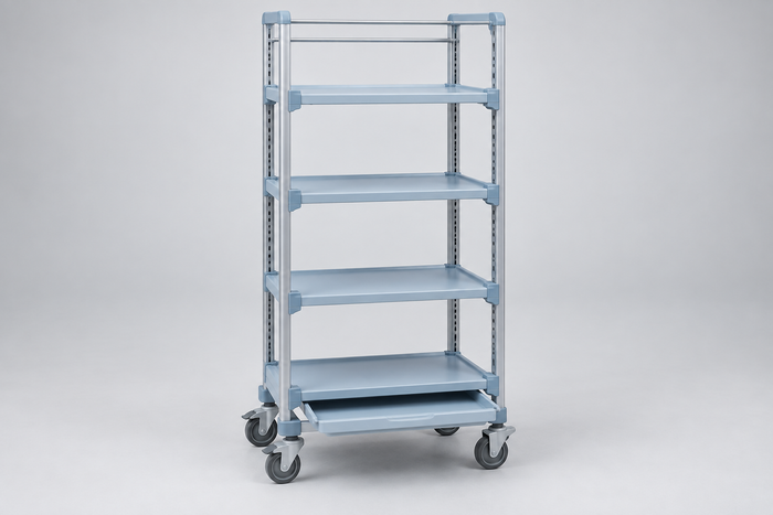 Polymer Shelving HPLC Carts
