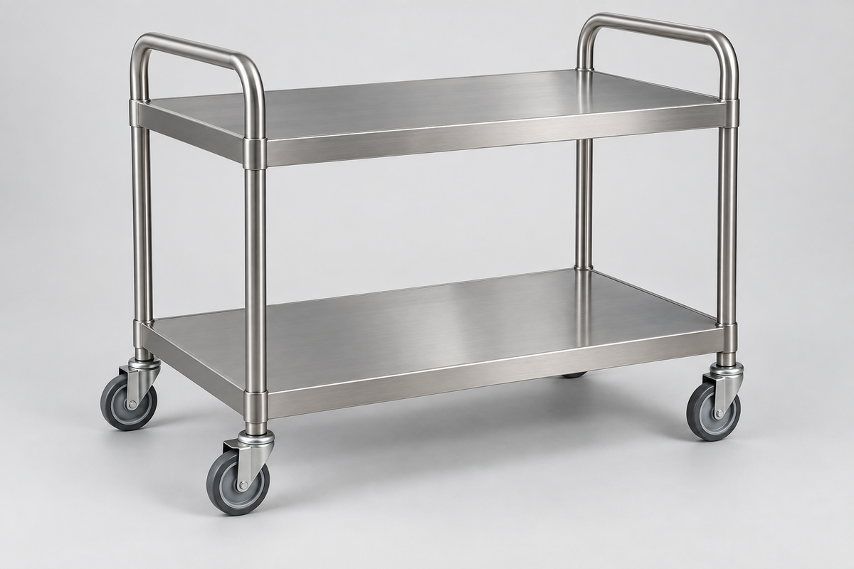 Solid Shelf Utility Cart