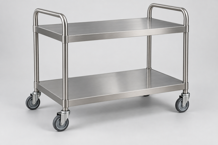 Solid Shelf Utility Cart