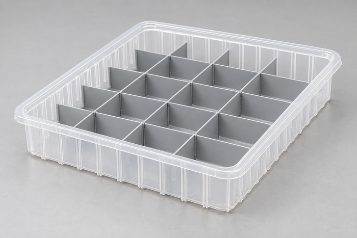 Clear Dividable Grid Container