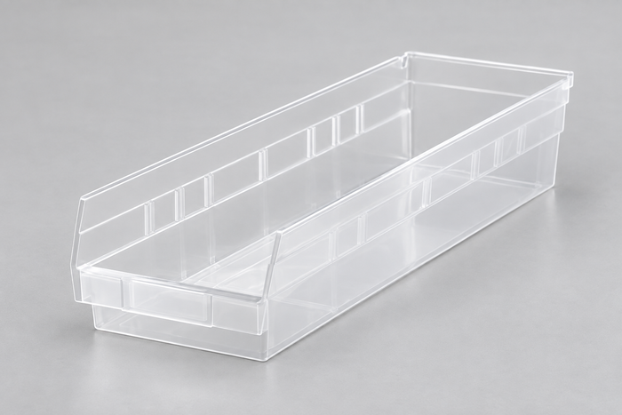 Clear Economy Shelf Bin
