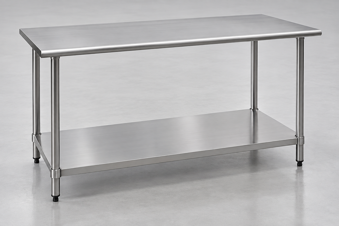 Stainless Steel Work Table with Adjustable Undershelf
