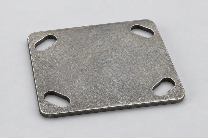 4" x 4-1/2" Weld-On Caster Mounting Plate Unplated Steel - 52000.23
