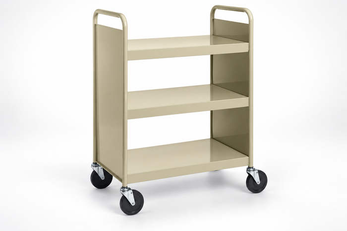 Multipurpose Cart with Three Flat Shelves
