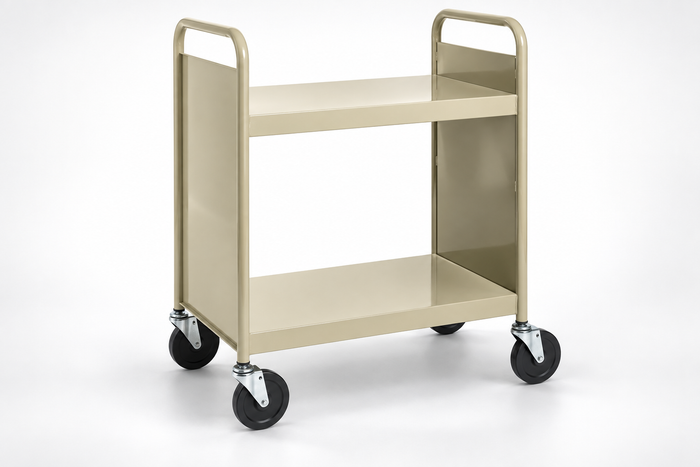 Multipurpose Cart with Two Flat Shelves