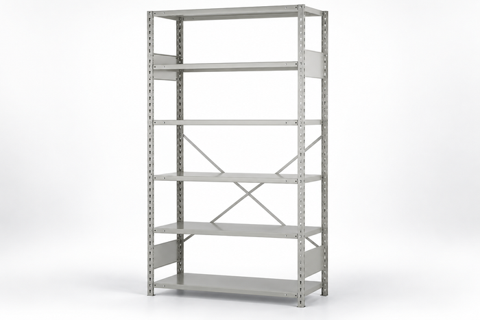 Open Type Shelving Unit, 7'-3" High, 6 Shelves