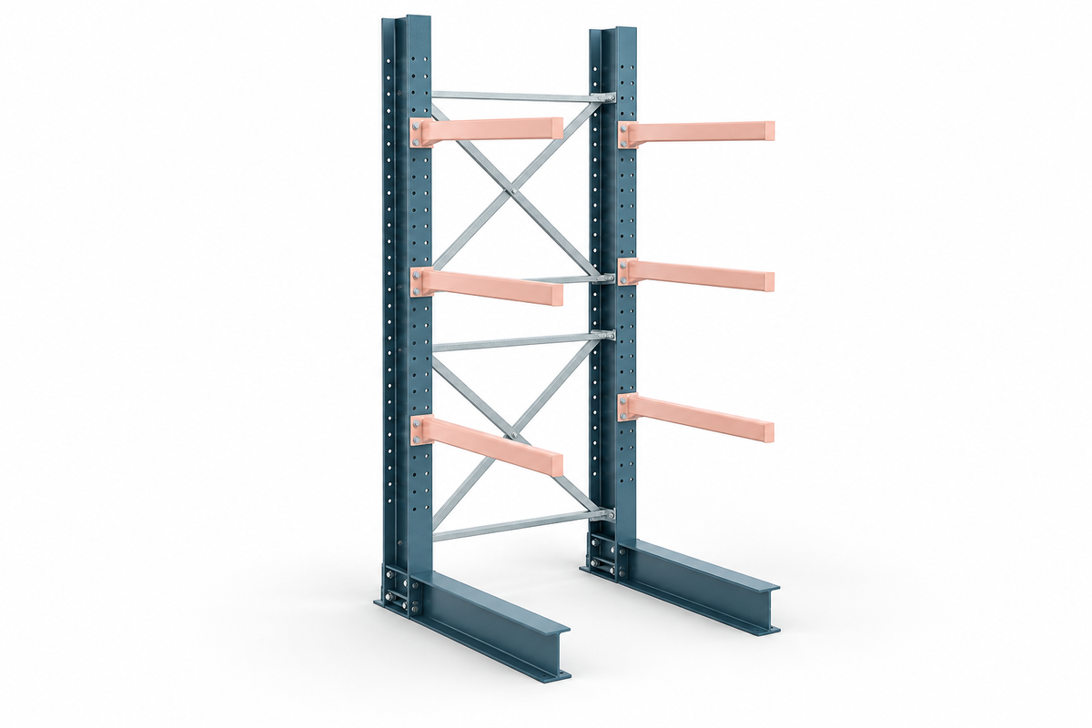 Cantilever Uprights for Lumber and Pipe Storage