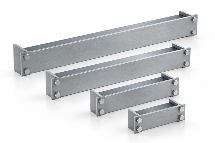 Pallet Rack Row Spacers, 14ga Steel for Rack Flue Space