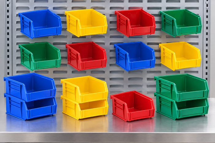 Stacking Hang Bins, Autoclavable Polypropylene