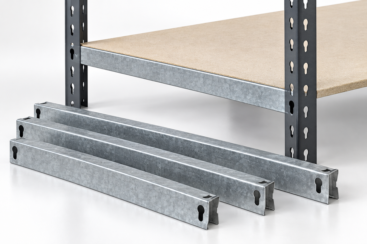 Single Rivet Beams for Bulk Shelving Systems