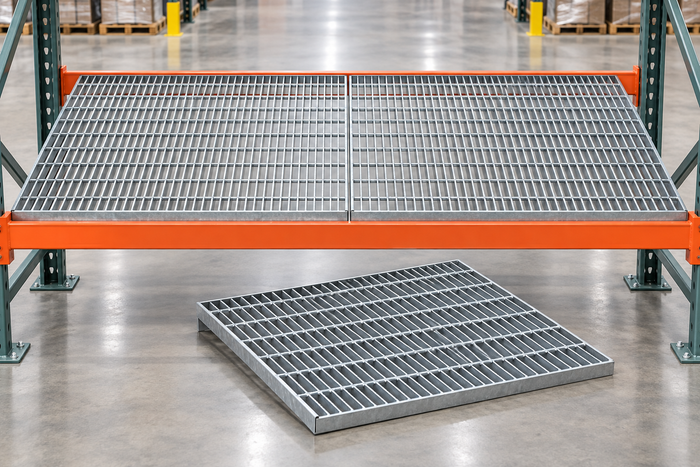 Steel Bar Grating Deck, Heavy Duty Pallet Rack Deck