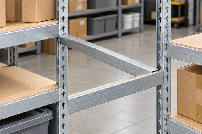 Tie Supports for Boltless Shelving Systems