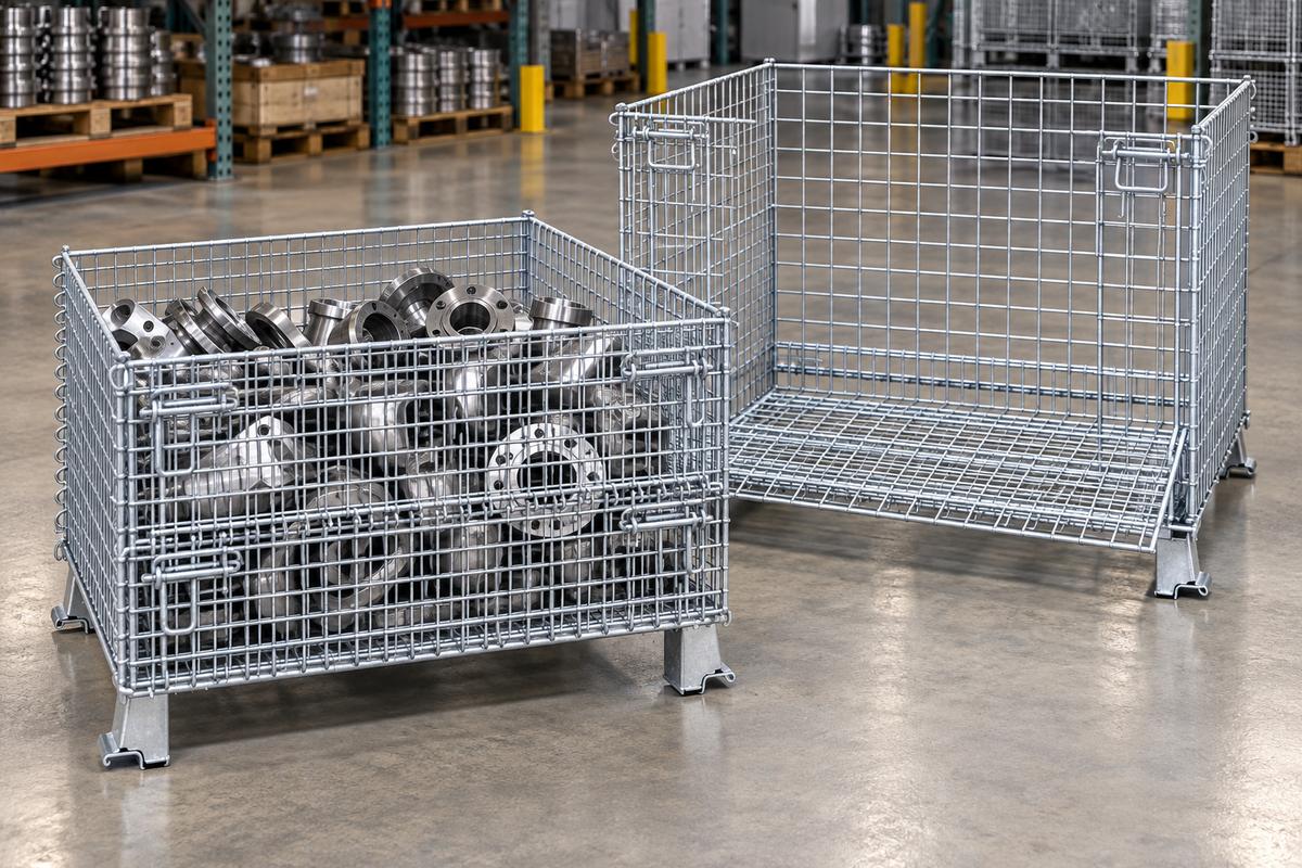Wire Mesh Containers - Industrial Large Wire Baskets