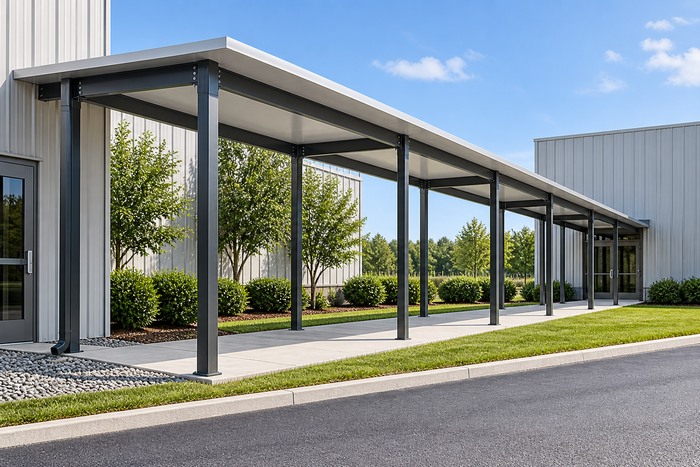 Walkway Canopies & Steel Covered Walkways