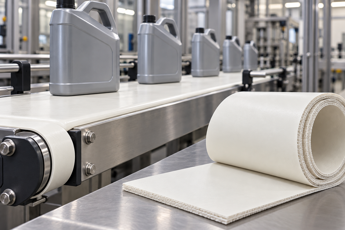 Oil-Resistant Smooth PVC Conveyor Belt (2-2202)