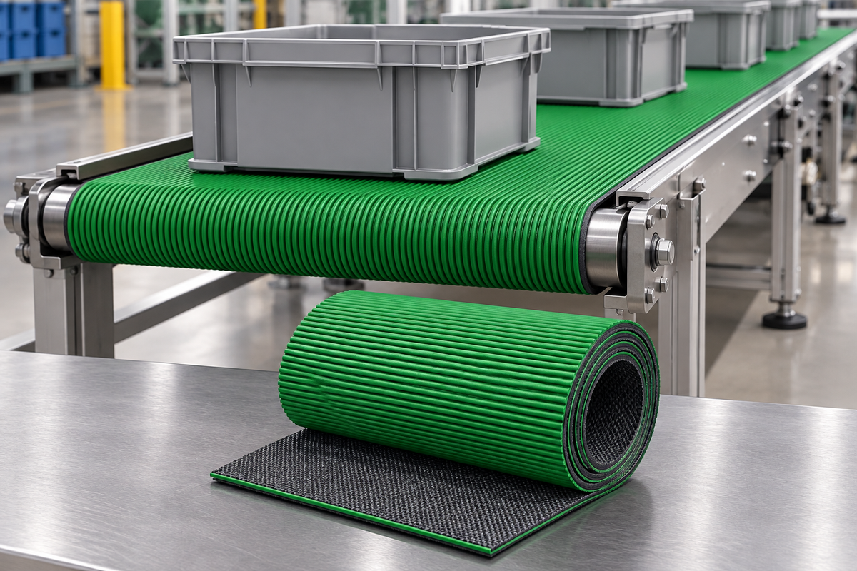 EPDM Grooved Tote Conveyor Belt (3-1550)