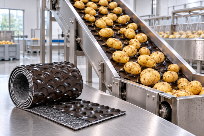 Oil-Resistant PVC Crescent Top Incline Conveyor Belt