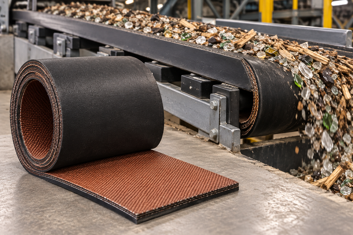 Heavy-duty MOR Slider-bed Conveyor Belt, Bare Bottom (5-3702 / 5-2702)